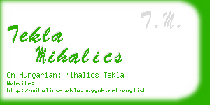 tekla mihalics business card